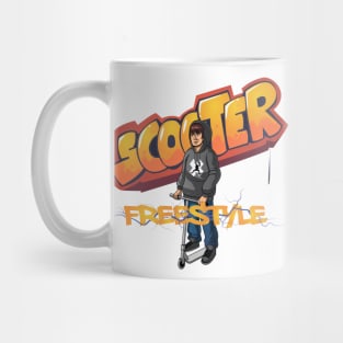 Freestyle scooter graffiti boy Mug